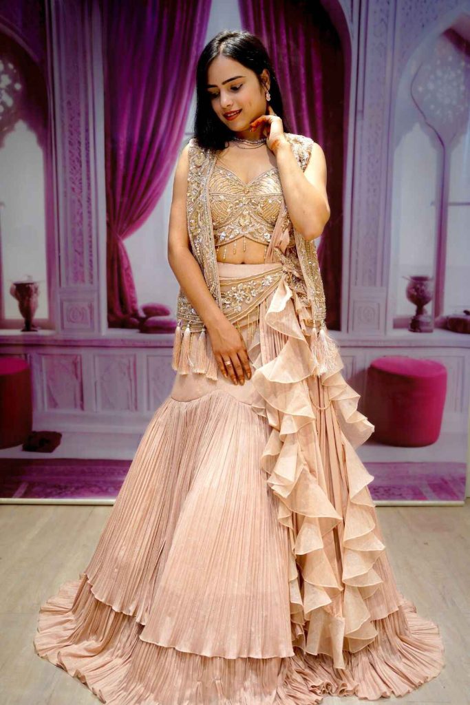 Fish cut new designer party wear lehenga
