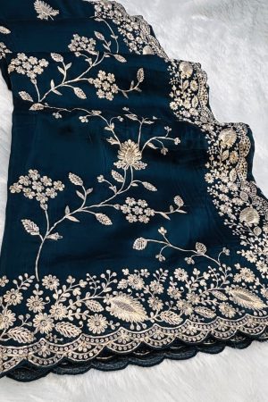 Buy Latest New Zari-Pita Work Saree With Designer Cut Work Border