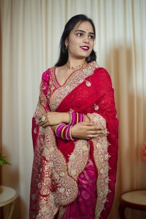 Buy New Designer Wedding Saree Perfect For New Bride