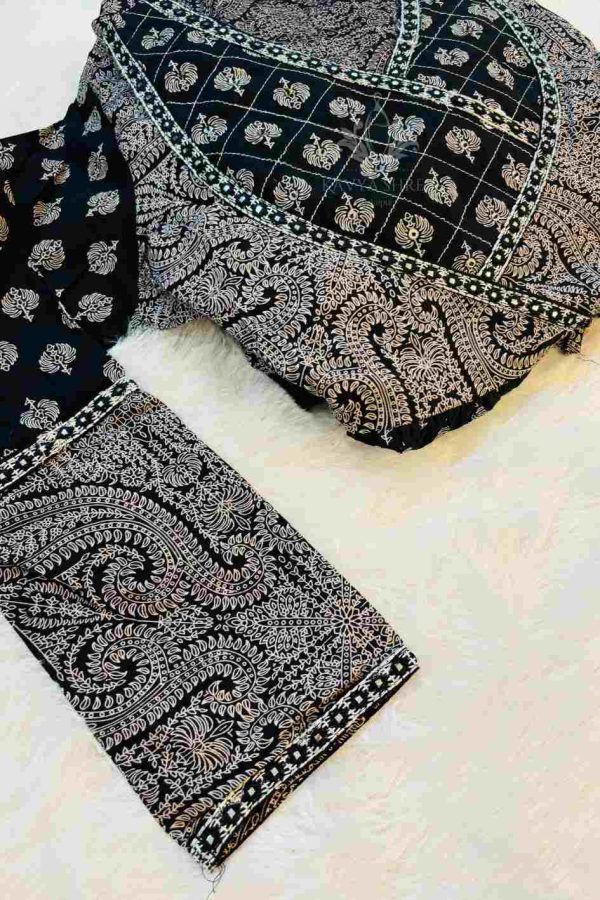 Black Abla Resham Anarkali Suit Set - Image 2