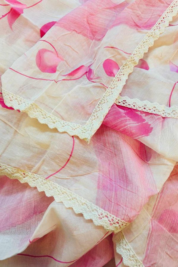 Light Pink Anarkali Suit with Floral Dupatta - Image 2